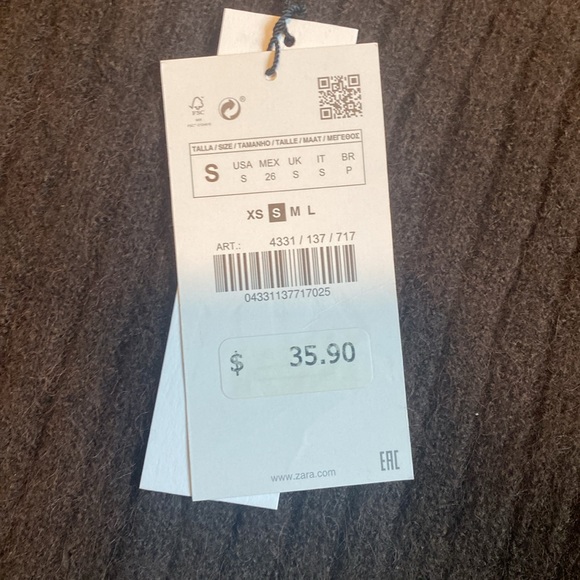 Brown cropped Zara sweater - Picture 3 of 3